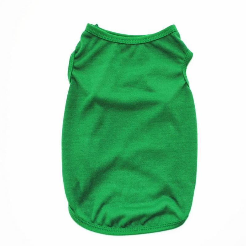 Dog Clothes Summer Warm Pet Dog Soft Vest Puppy Solid Color Clothing For Small Medium Dogs Puppy Yorkshire Outfit M green