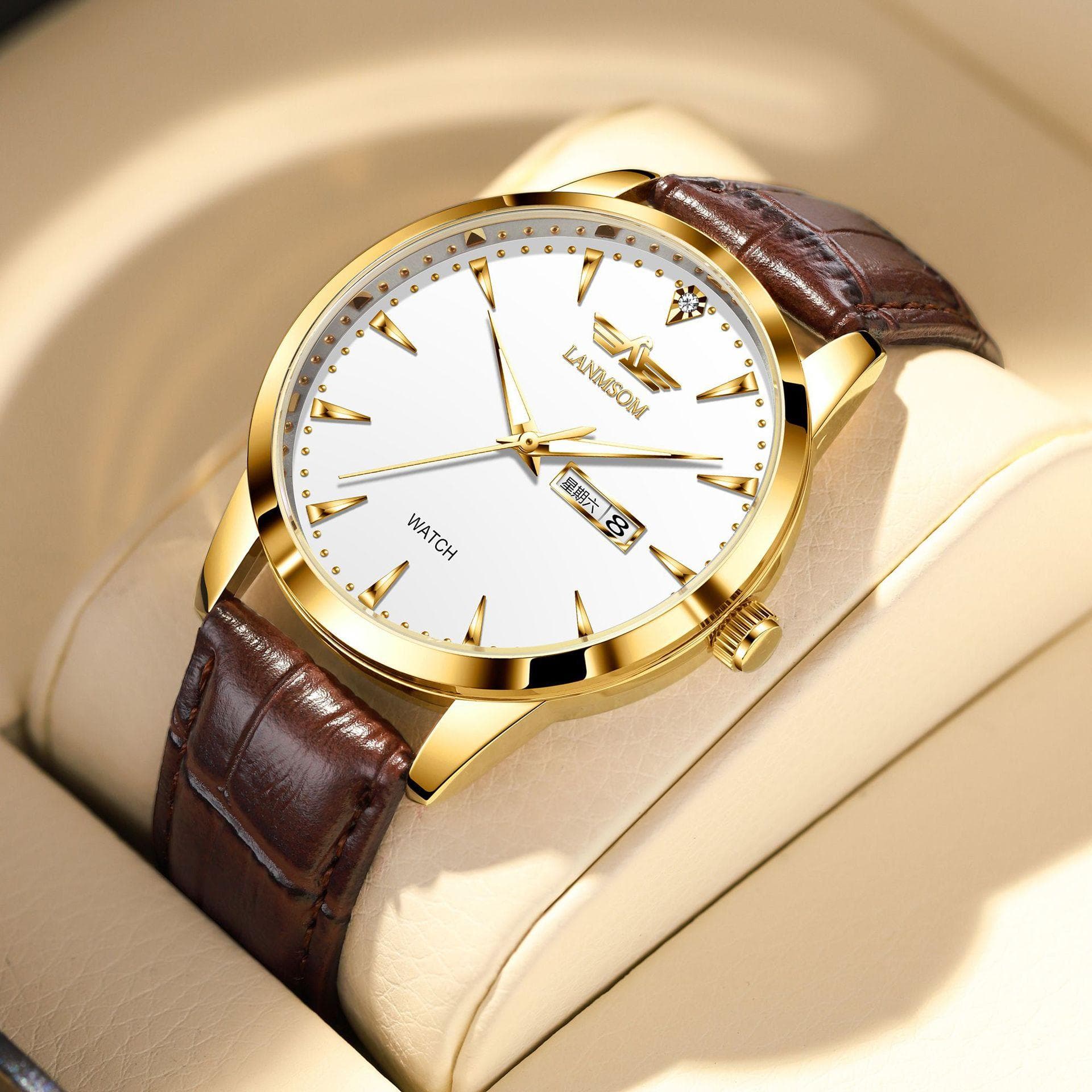 New TOP Brand Luxury Men's Watch With Box Fashion Waterproof Men's Quartz Watches