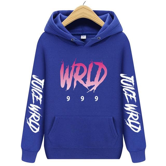 Men's And Women's Long Sleeves Rapper Juice WRLD Men Women Autumn Winter Hooded Harajuku Hoodie Hoody clothing XL blue