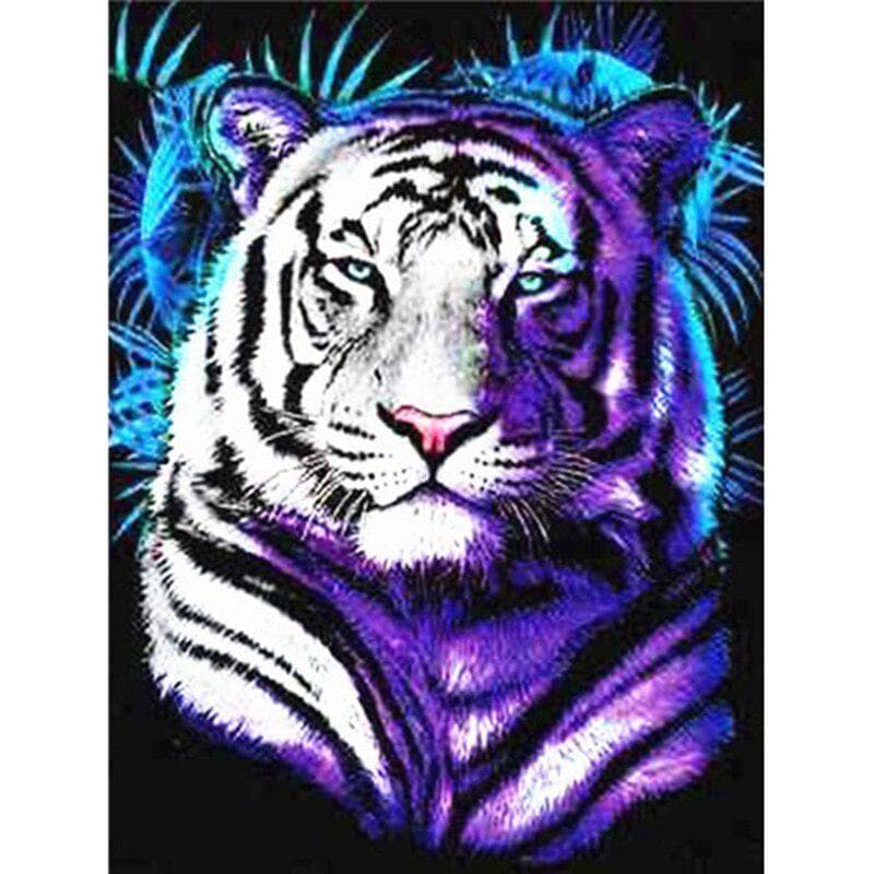 Diamond Painting Tiger Mosaic Animal Picture Of Rhinestone Diamond Embroidery Full Drill Round 20X30CM