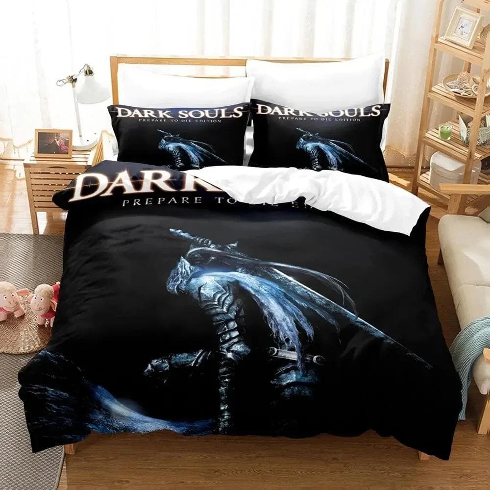 Game Dark Souls Bedding Set Duvet Cover Bed Set Quilt Cover Pillowcase Comforter king Queen Size Boys Adult Bedding Set AU Single 140x210cm