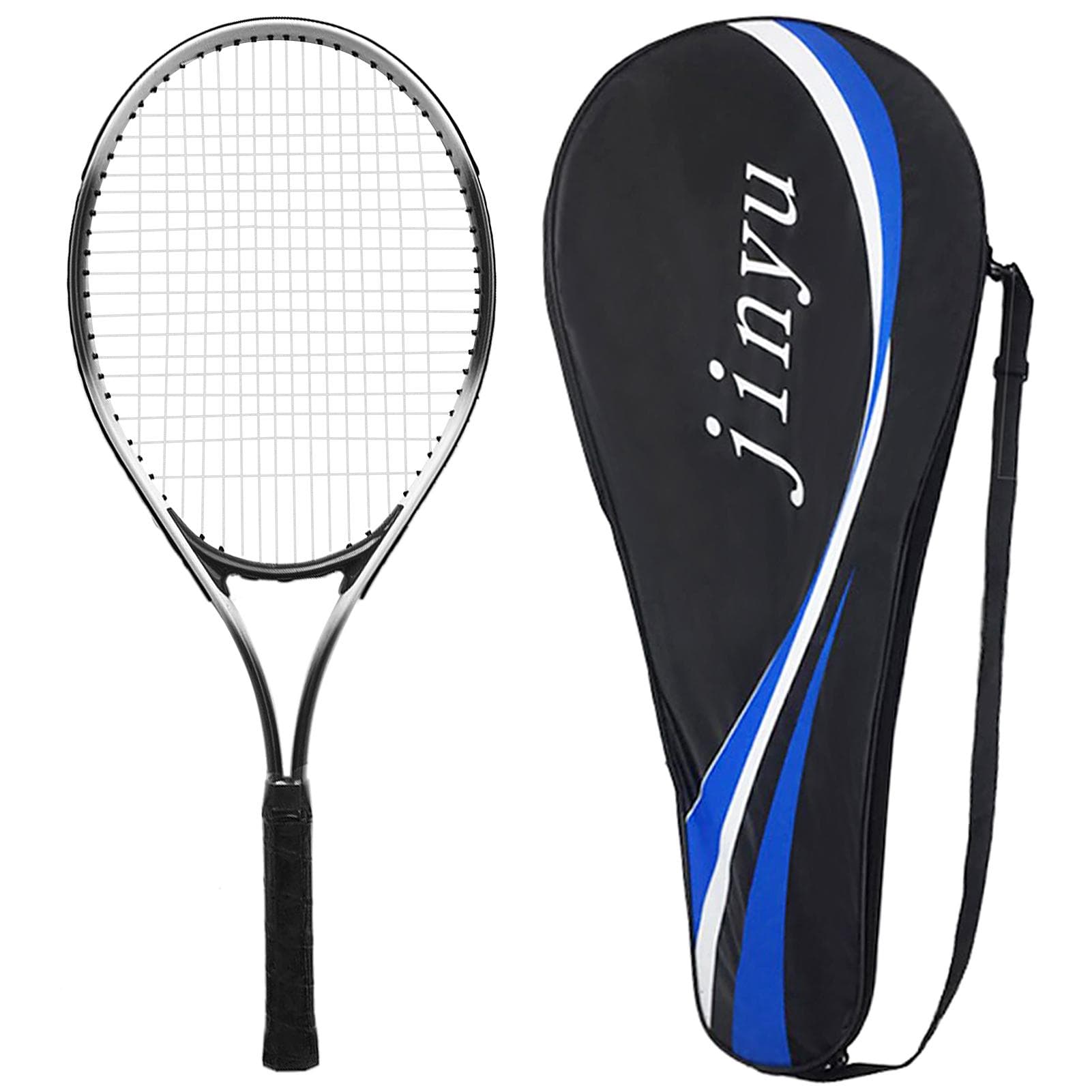 Tennis Racket Lightweight Shockproof Tennis Racquet with Carry Bag black