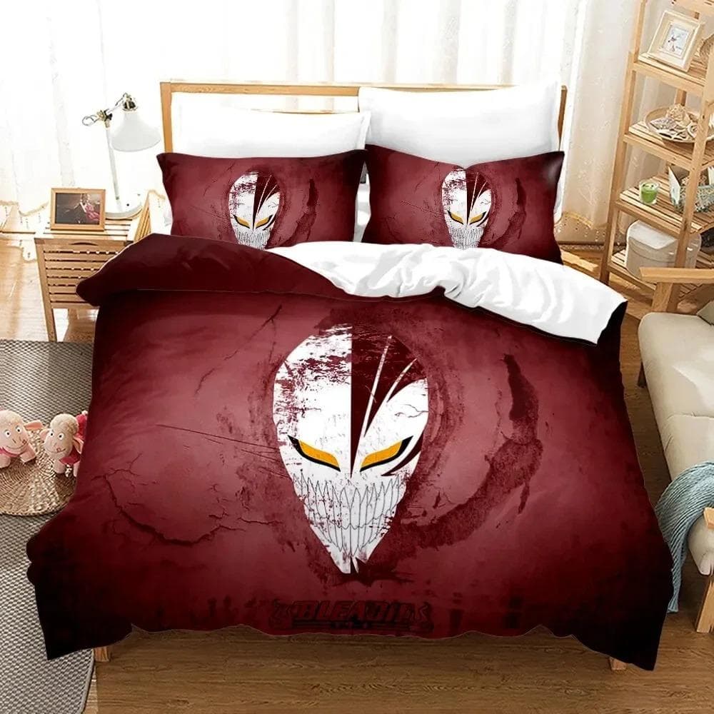 3D Anime Bleach Kurosaki Ichigo Duvet Cover Pillowcase Bedding Set Double Twin Full Queen King Adult Kids Bedclothes Quilt Cover 70x133cm 2pcs