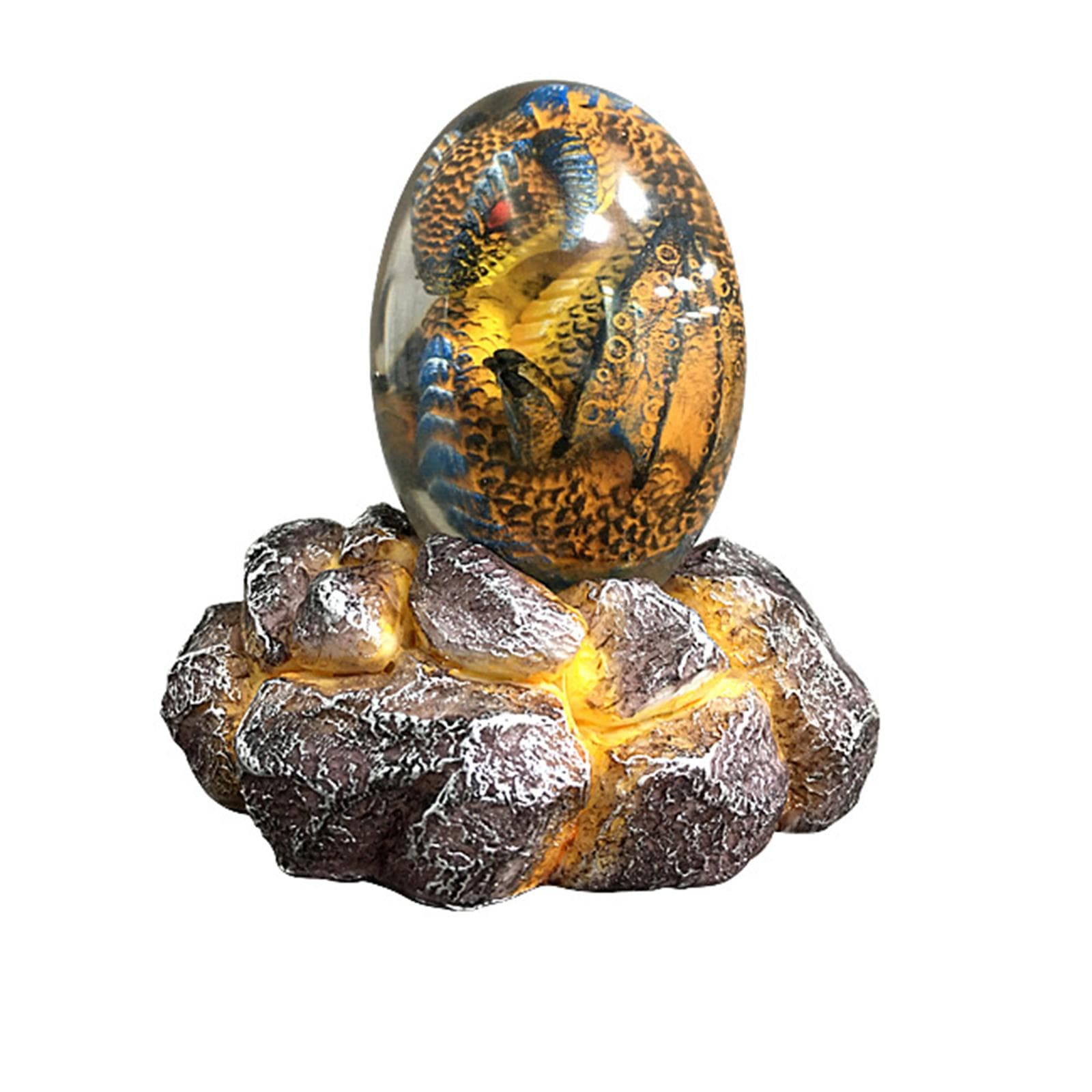 Glowing Resin Saurs Egg Home Ornaments Collections and Gifts for Friends