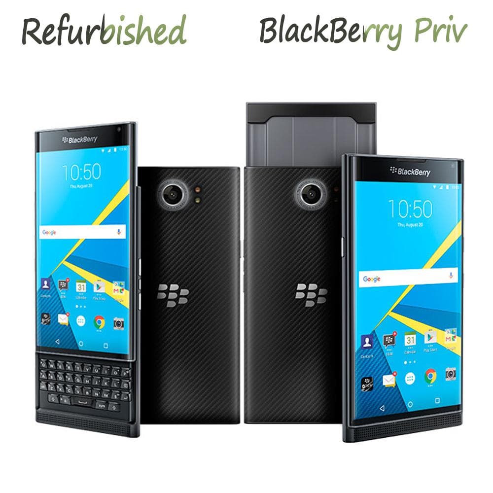 Refurbished Blackberry Priv 4G Android 3GB RAM 32GB ROM 18MP 5.4 Mobile Phone Cell Phone With 1 SIM PRIV-1 Simple Set black
