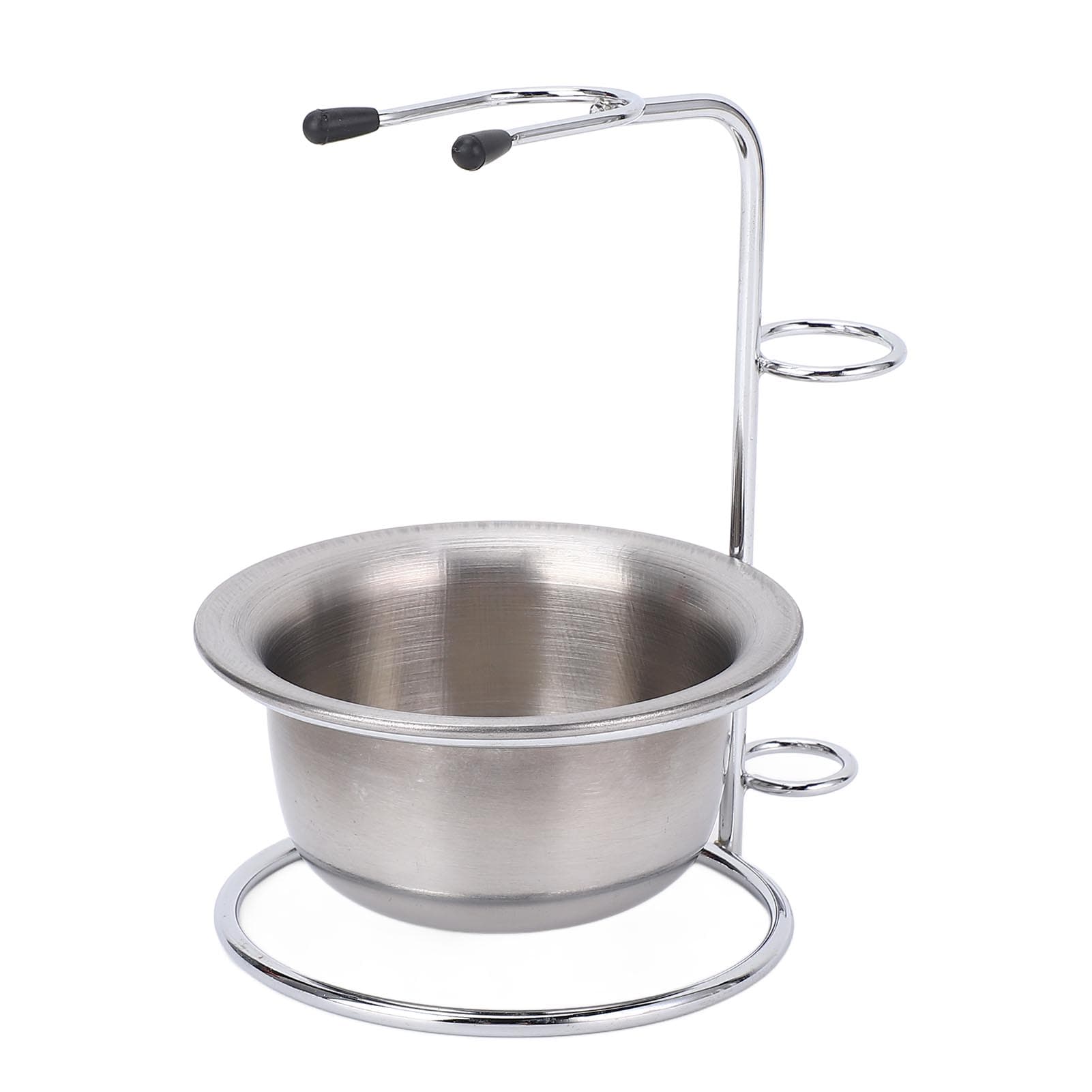 Shaving Stand Bowl Set Metal Shaving Brush Holder Stainless Steel Shaving Soap Stand Bowl