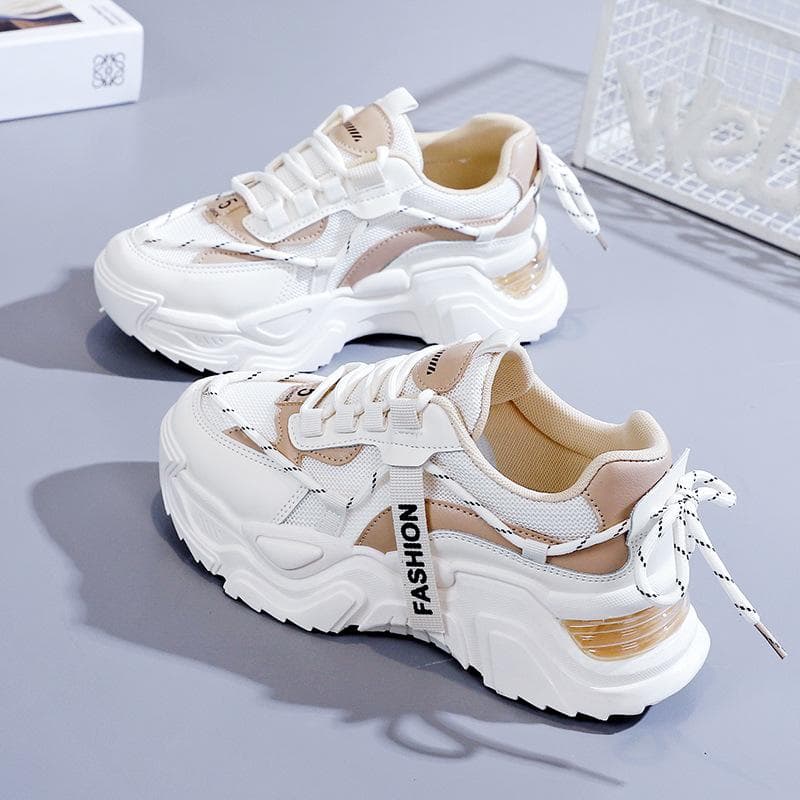 Korean Version of Daddy Shoes Women's Autumn New Breathable Student Sports Shoes Women's Casual Heightened Shoes 39