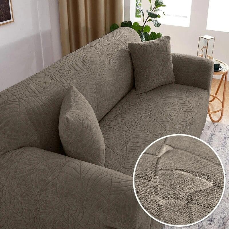 Waterproof Jacquard Sofa Covers Thick Elastic Corner Solid Couch Cover L Shaped Sofa Slipcover Protector 1 /2 /3 /4 Seater 1 Seater 90-140cm