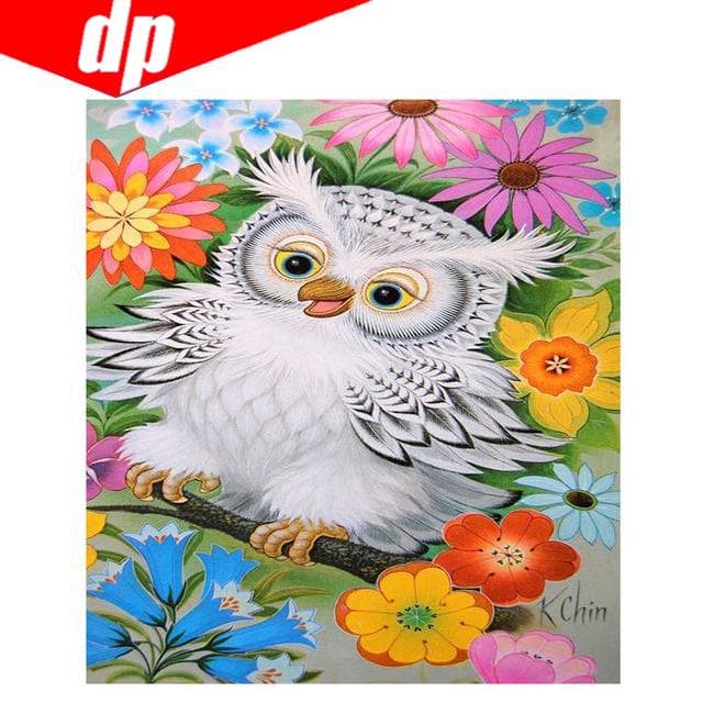 Animal owl Full Round Drill Diamond Embroidery 5D DIY Diamond Painting Cross Stitch Picture 20X30