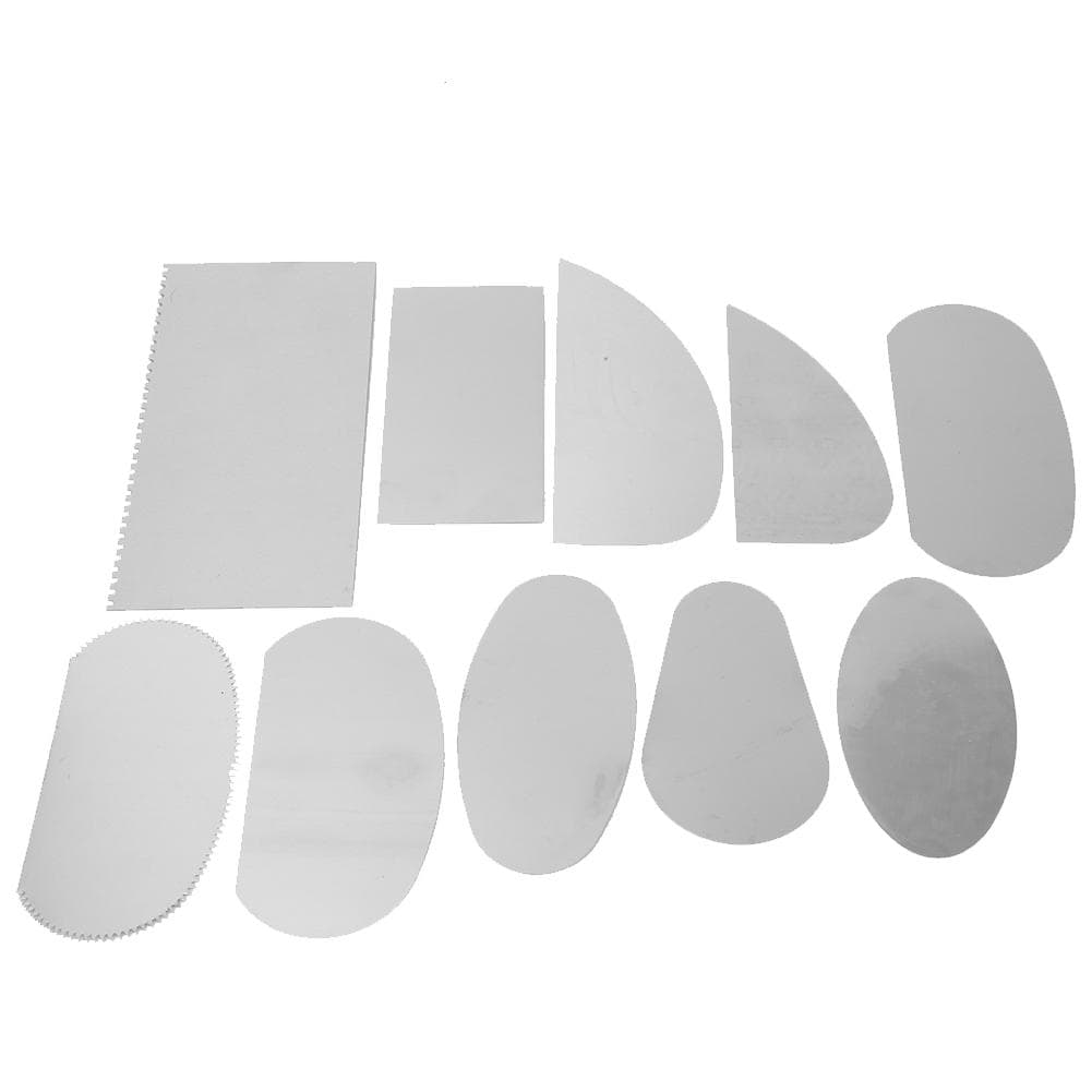 10Pcs Stainless Steel Clay Scraper Ceramic Pottery Carving Sculpture Spatula Tools