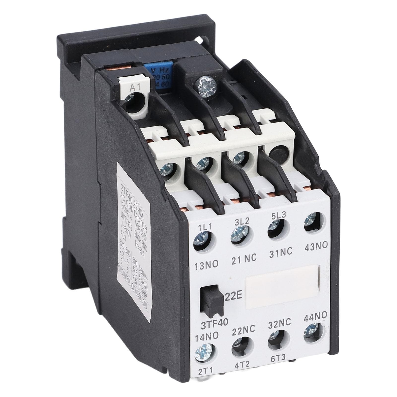 AC Contactor Controller 220V 50Hz 9A 2NO+2NC DIN Rail Accessory for Automatic Control