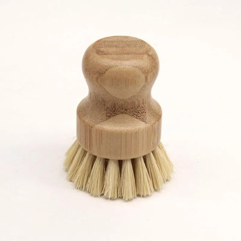 Bamboo Dish Scrub Brushes Kitchen Wooden Cleaning Scrubbers For Washing Cast Iron Pan/Pot Cleaning Brush Natural Sisal Bristles