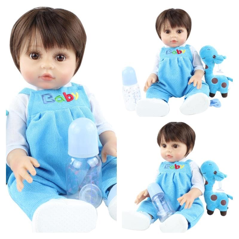 BZDOLL 19inch Full Body Soft Silicone Baby Reborn Doll 48cm Realistic Newborn BeBe Dolls Boy Bathe Toy Birthday Gift Boy-6
