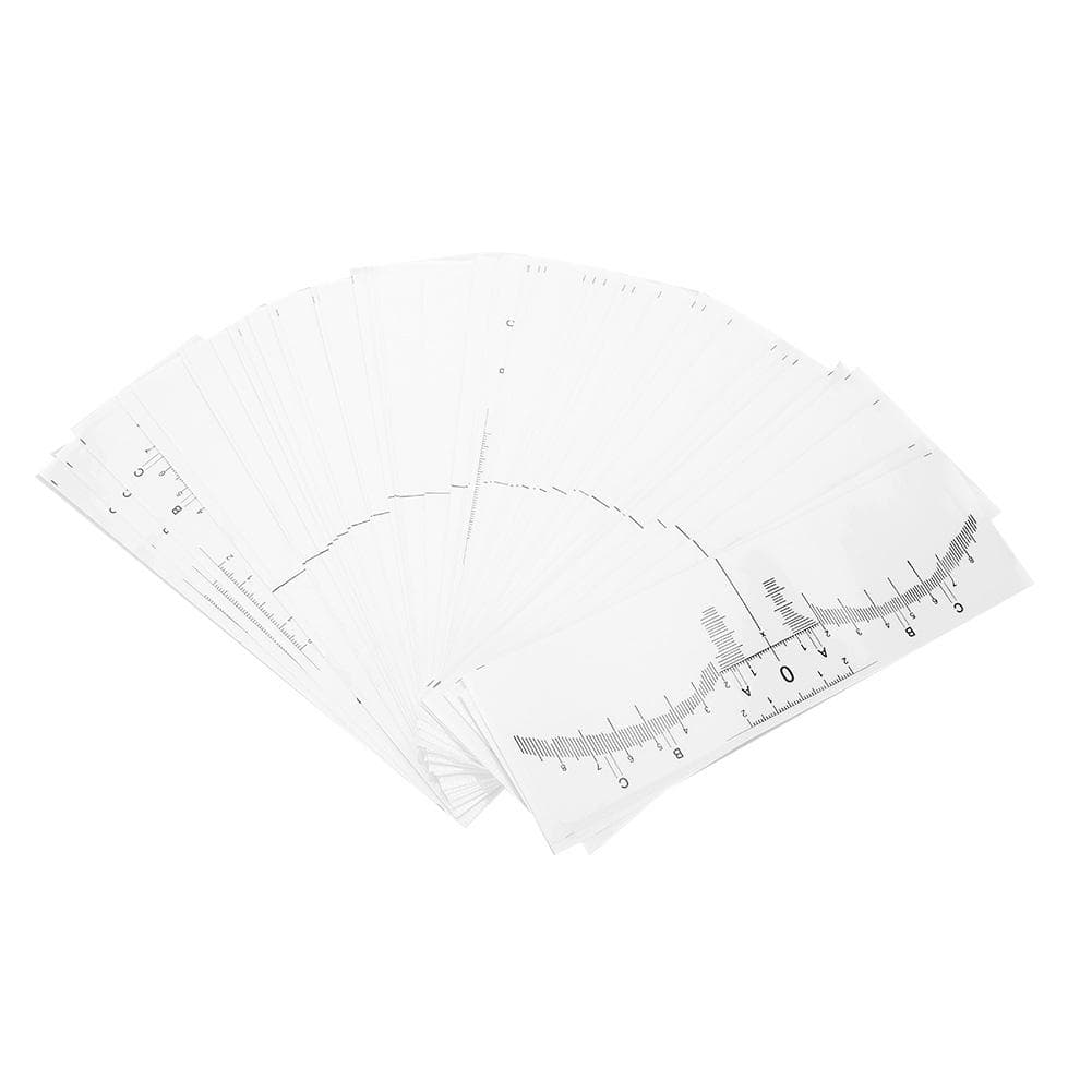 50Pcs Disposable Eyebrow Tattoo Ruler Sticker Microblading Measure Tool