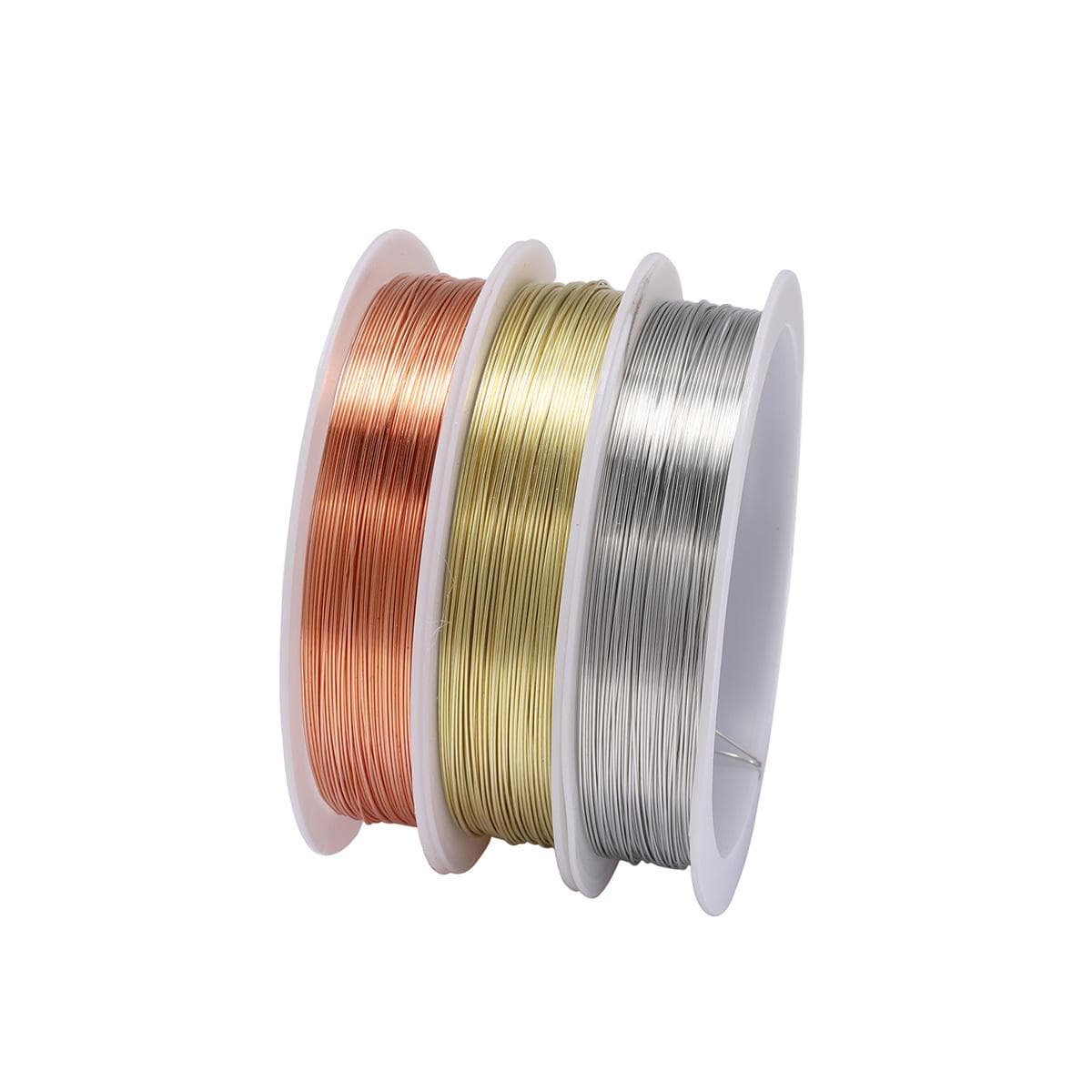 1 Roll Sturdy Gold Alloy Copper Wire Dia 0.2 0.3 0.4 0.5 0.6 0.7 0.8 1 mm Thread Metal String Wire For DIY Beads Jewelry Making 0.7mm 4m Per Roll