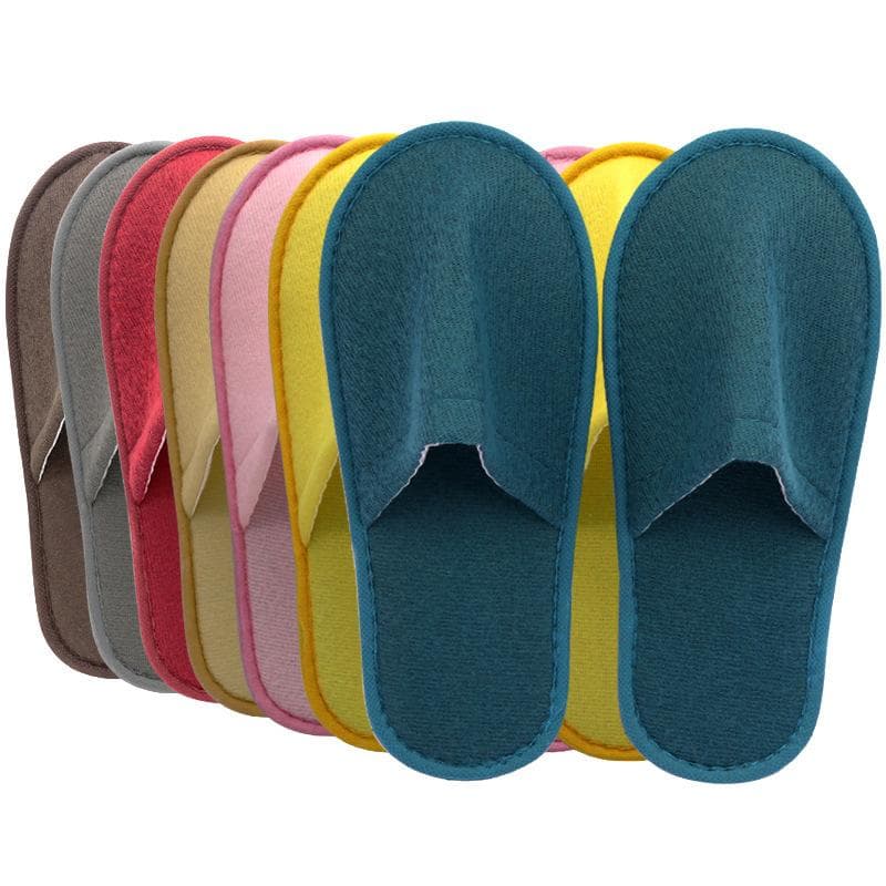 10 Pairs Luxurious Plush Slippers Women Men Travel Hotel Slides Homestays Households Shoes Non-slip Disposable Slippers 38-43 (28cm)