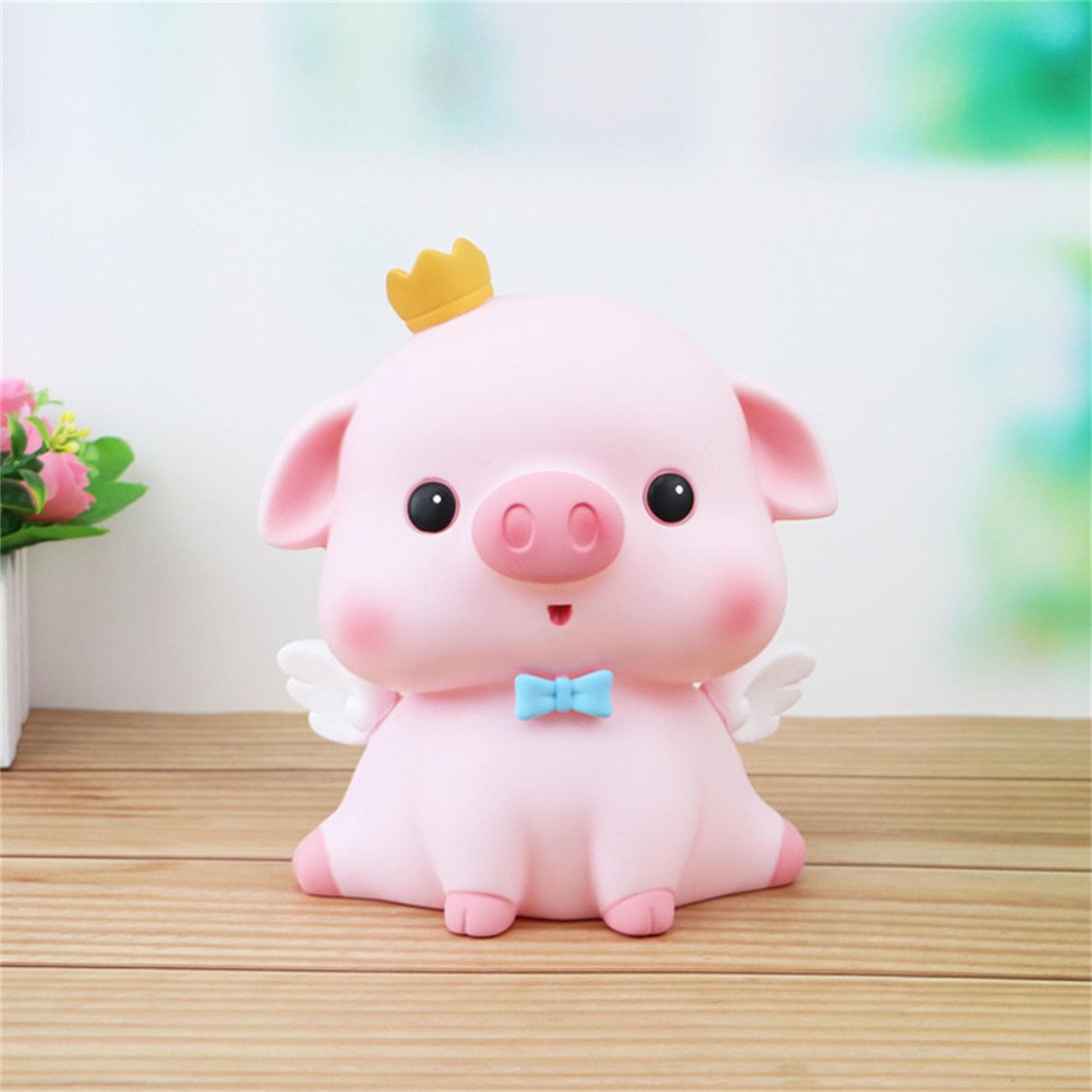 Piggy Bank Cute Cartoon Pig Shape Small Portable Piggy Bank Decorative Ornament for Little Girls M