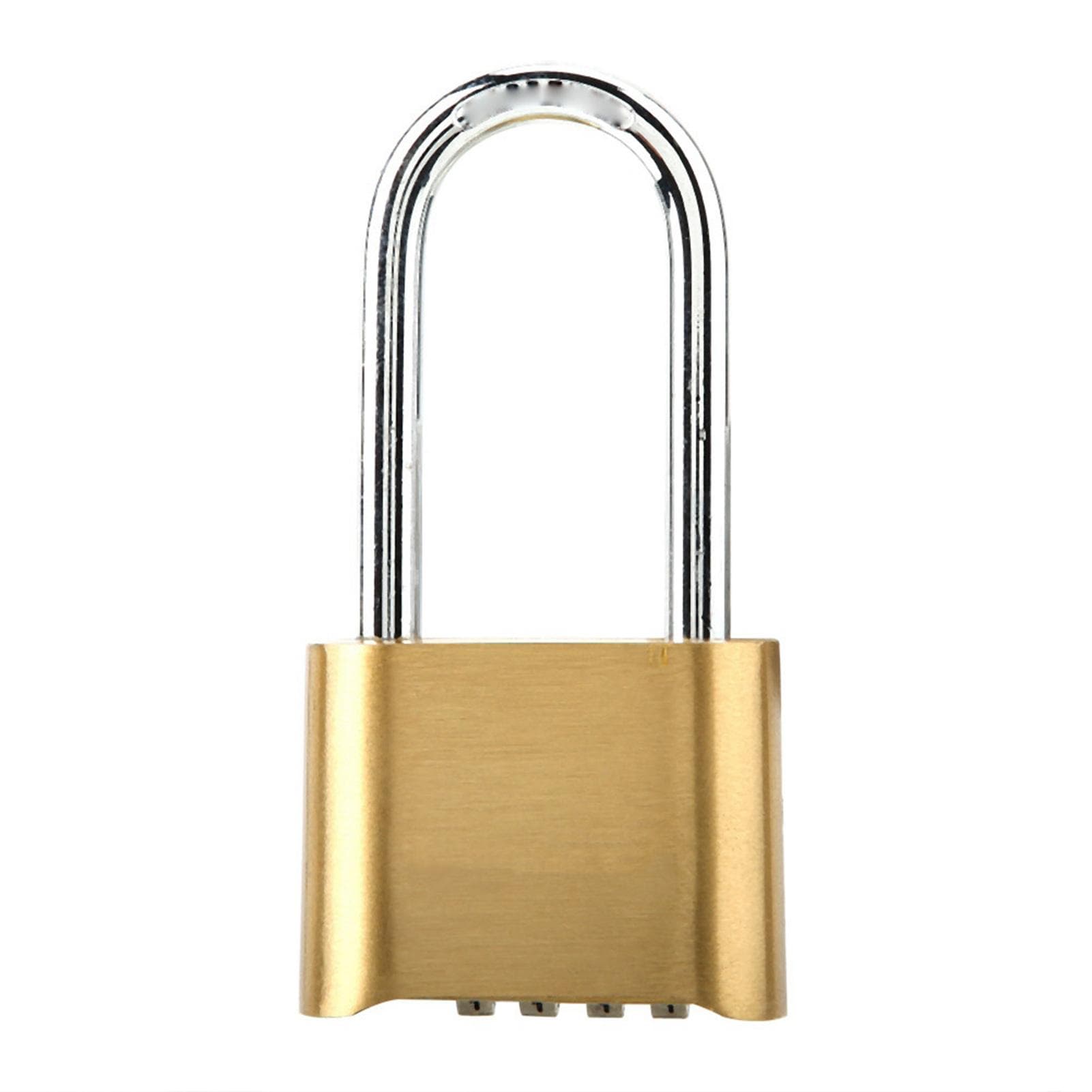 Outdoor Lock 4 Digit Combination Code Long lock Padlock Waterproof Brass