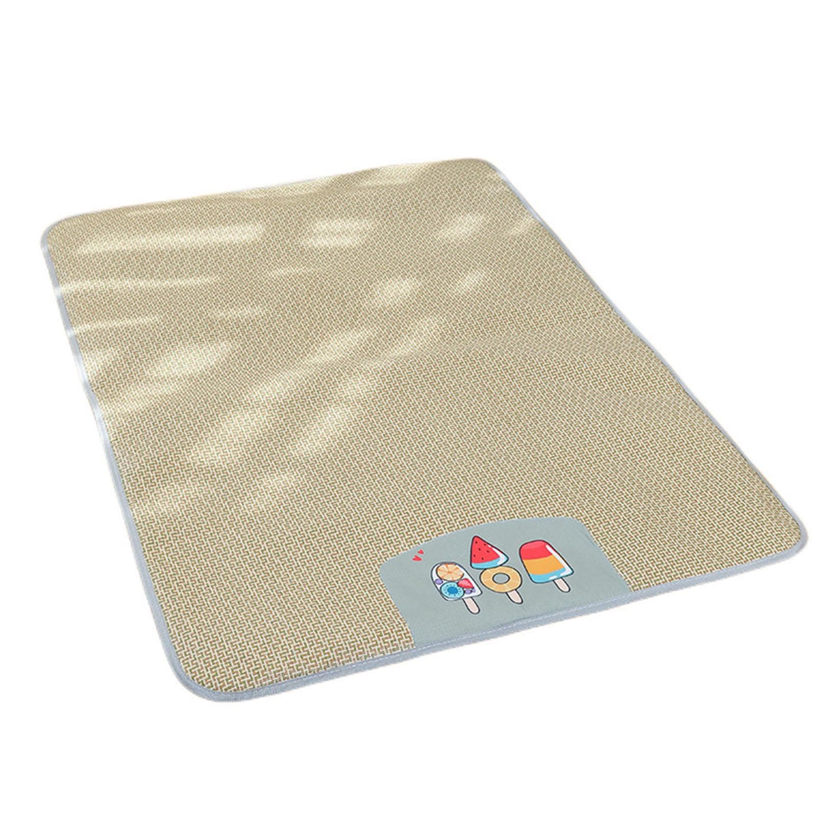 Pet Rattan Mat Breathable Prevent Slip Bite Comfortable Cat Cooling Pad for Summer Dog Kitten L S(for 2-4kg)