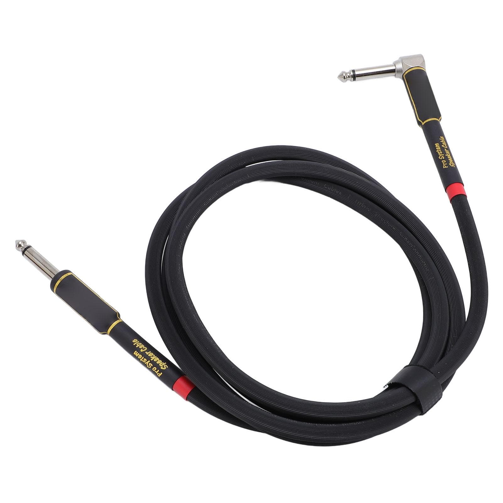 Guitar Cable 6.6FT 14 Inch Double Shielding Right Angle to Straight Instrument Cord for Speaker
