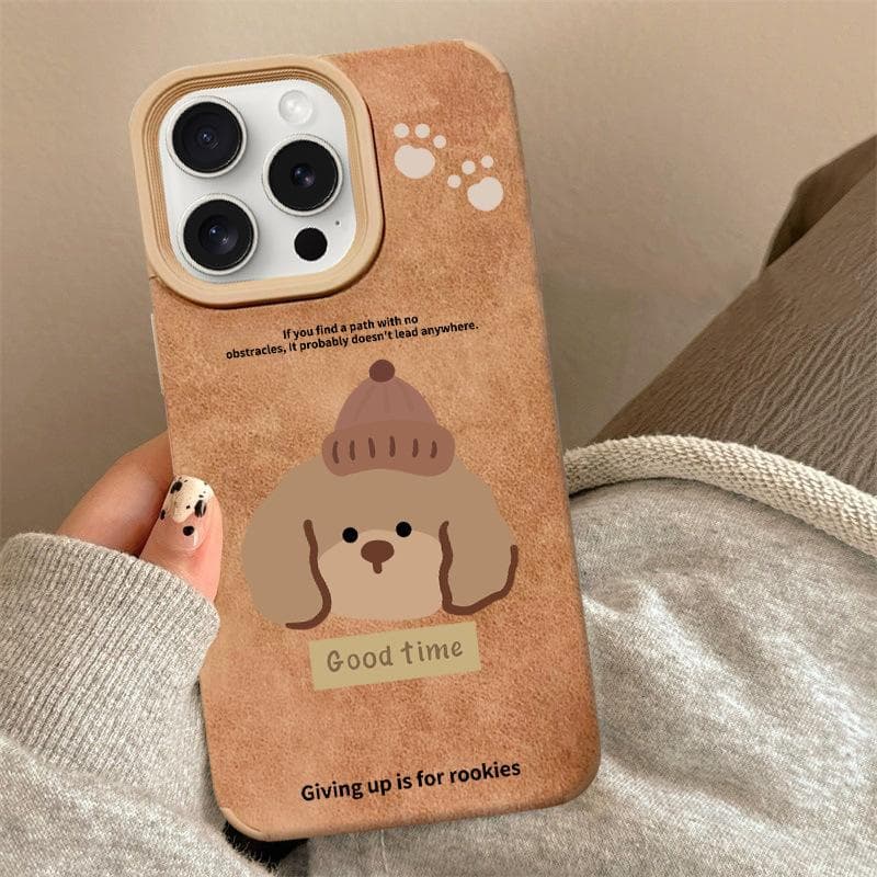 Applicable To Apple 16promax Mobile Phone Case Fur Iphone15 Autumn and Winter 14plus Brown High-end Feeling iPhone XS