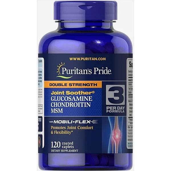 Puritan's Pride, Double Strength Glucosamine, Chondroitin & MSM Joint Soother 120 Caps