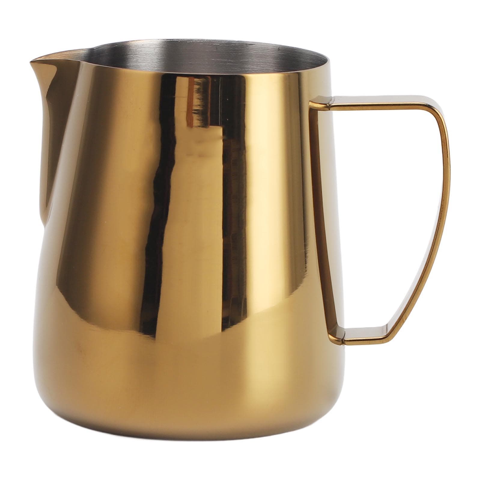 Milk Frothing Pitcher 304 Stainless Steel Coffee Steaming Pitcher Multipurpose Coffee Milk Cup for 400ml golden