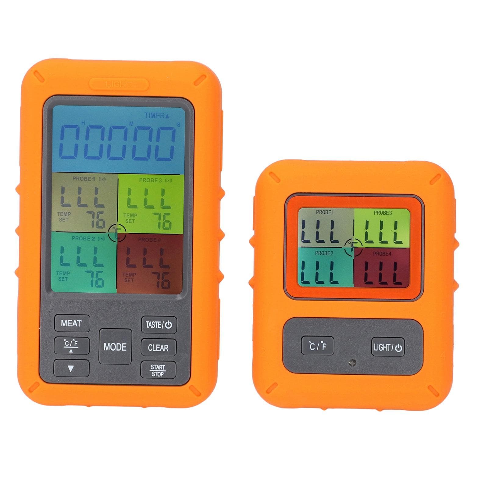 Meat Temperature Probe Smart Wireless LCD Display 4 Probes Grill BBQ Kitchen Cooking Supplies