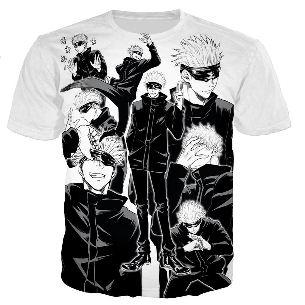 Jujutsu Kaisen Satoru Gojo T Shirts Men/women 3D Print T-shirt Fashion Casual Harajuku Style Shirts Streetwear Tops S
