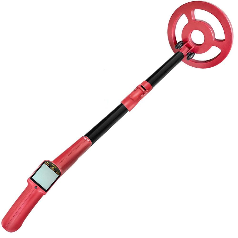 Handheld Children Metal Detector Coins Positioning Device Portable Underground Metal Detect Rod red