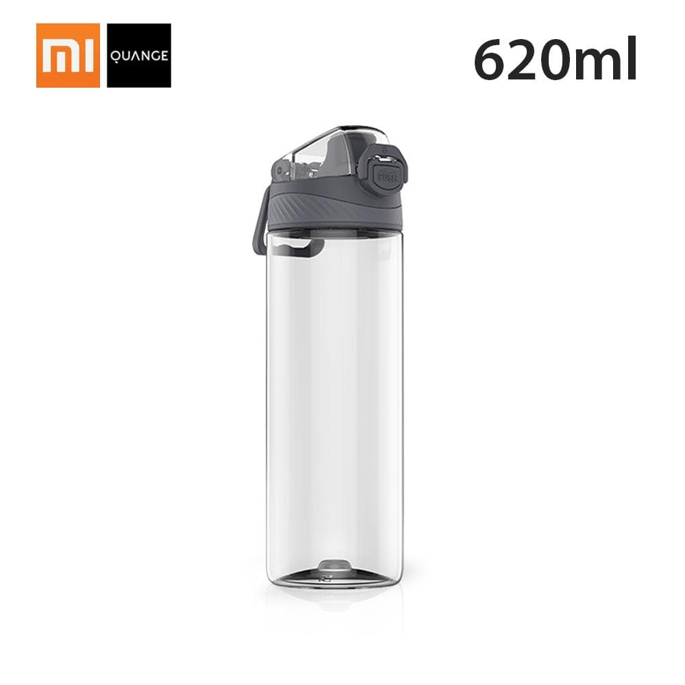 QUANCE Sports Bottle Drinking Cup Gym Drinking Cup Tritan Portable Safety Lock Non-toxic Leakproof Water Bottle For Outdoor Bike Cycling Running 620ml 62ml grey