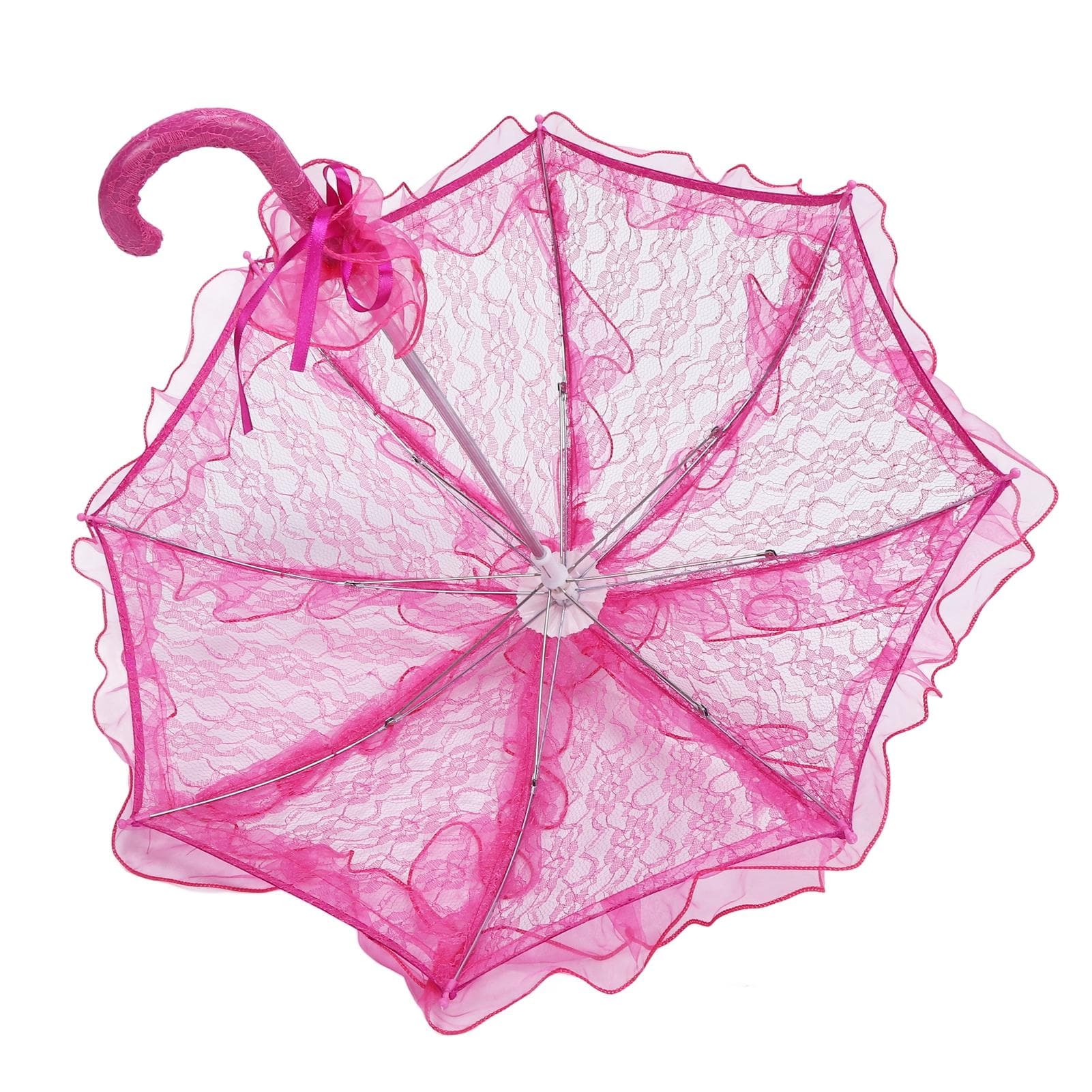 Lace Parasol Umbrella Hand Made Wedding Bridal Lace Umbrella Elegant Decorative Lace Umbrella rose red