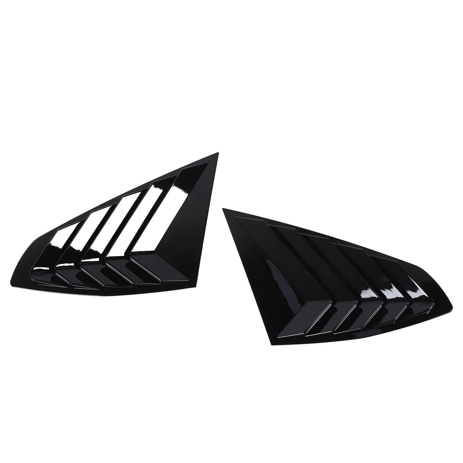 2PCS Rear Side Window Louvers Racing Style Air Vent Scoop Shades Cover Blinds for 4 Series G26 Gran black
