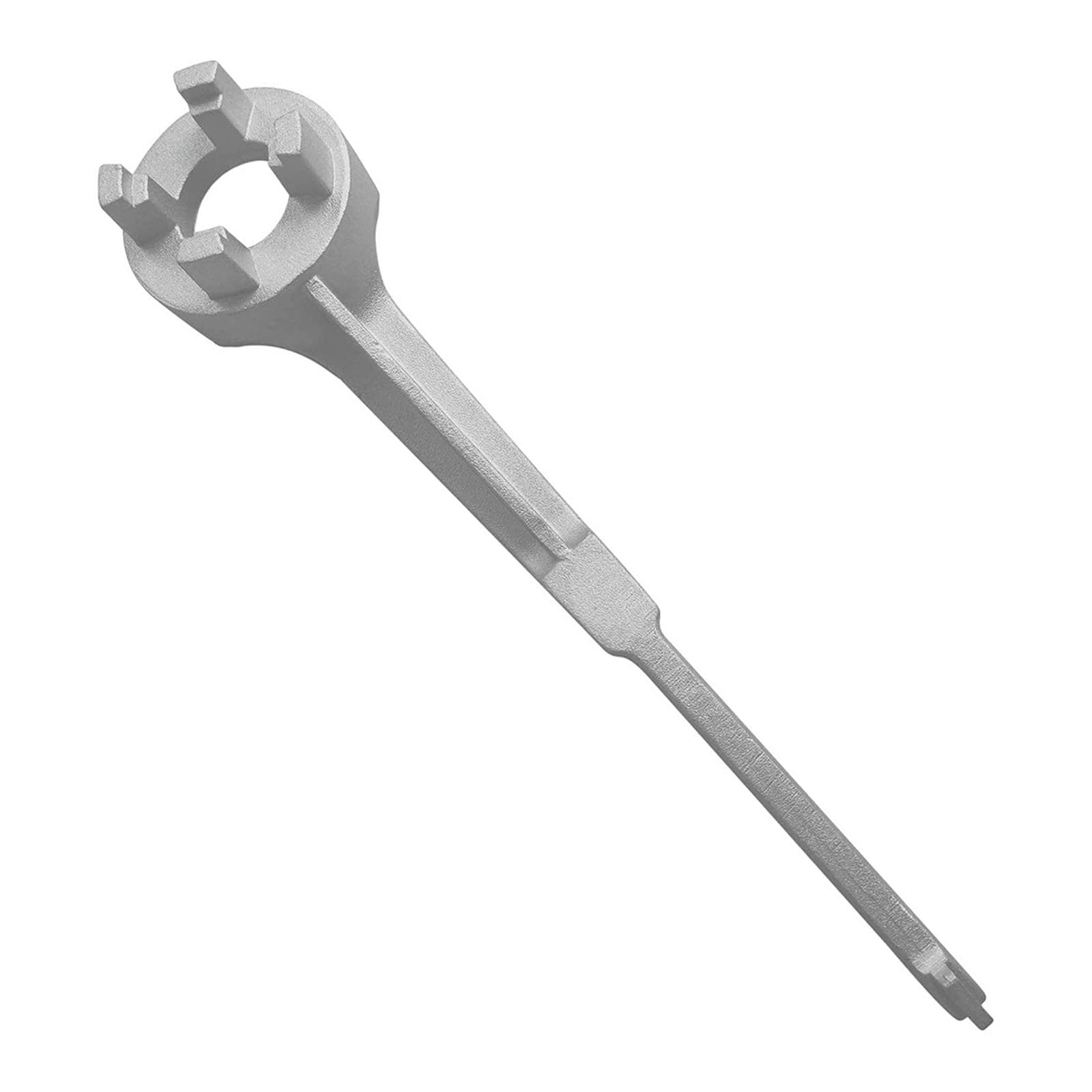 Aluminum Drum Wrench, Heavy-Duty Drum Plug Bung Wrench for Opening 10 15 20 30 55 Gallon Drum, Fits silver