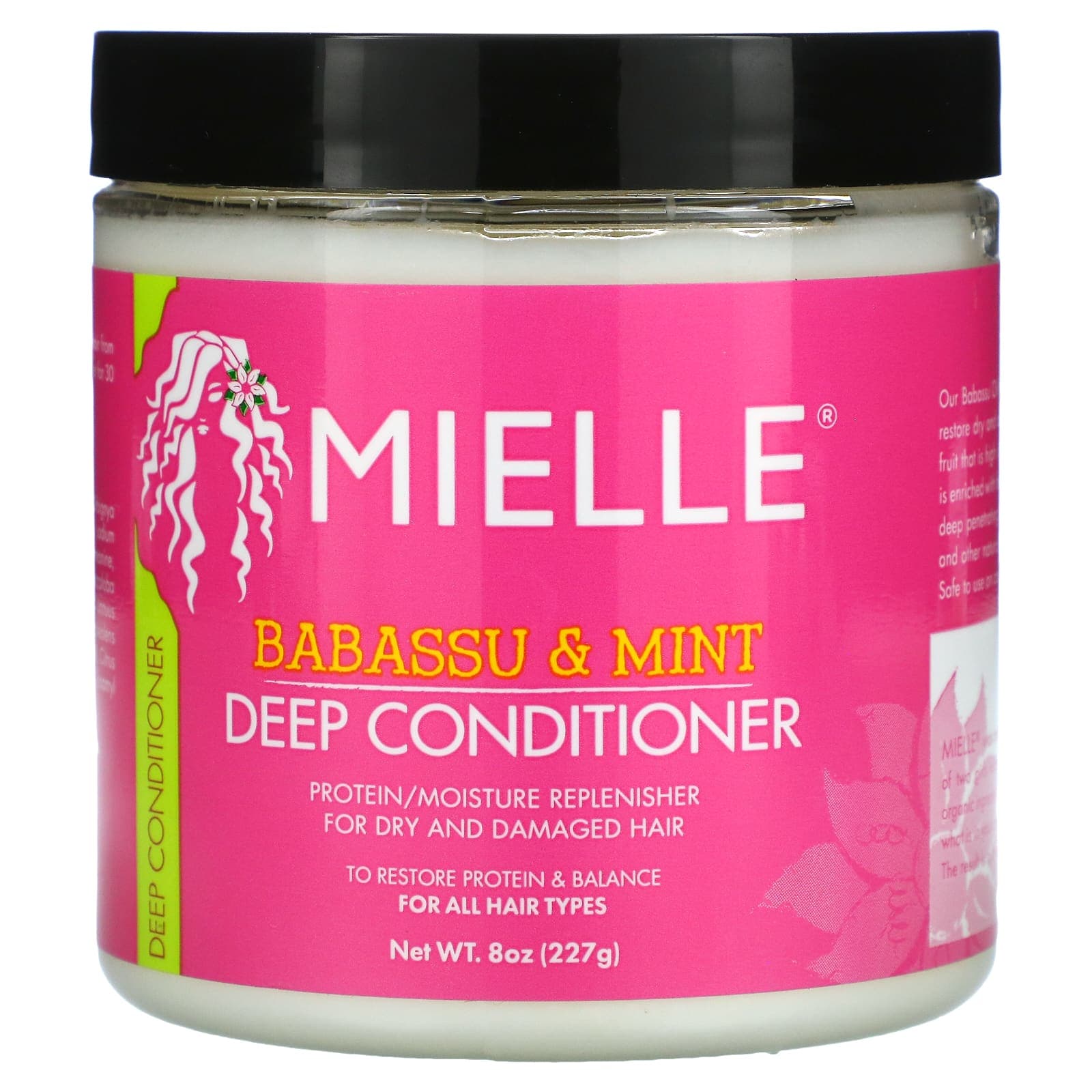 Mielle, Deep Conditioner, All Hair Types, Babassu & Mint, 8 oz (227 g)