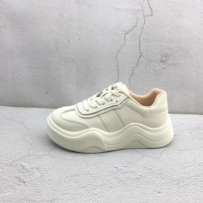 European Station Thick-soled Sneakers Women's Spring New Student All-match Casual Sports White Shoes 40