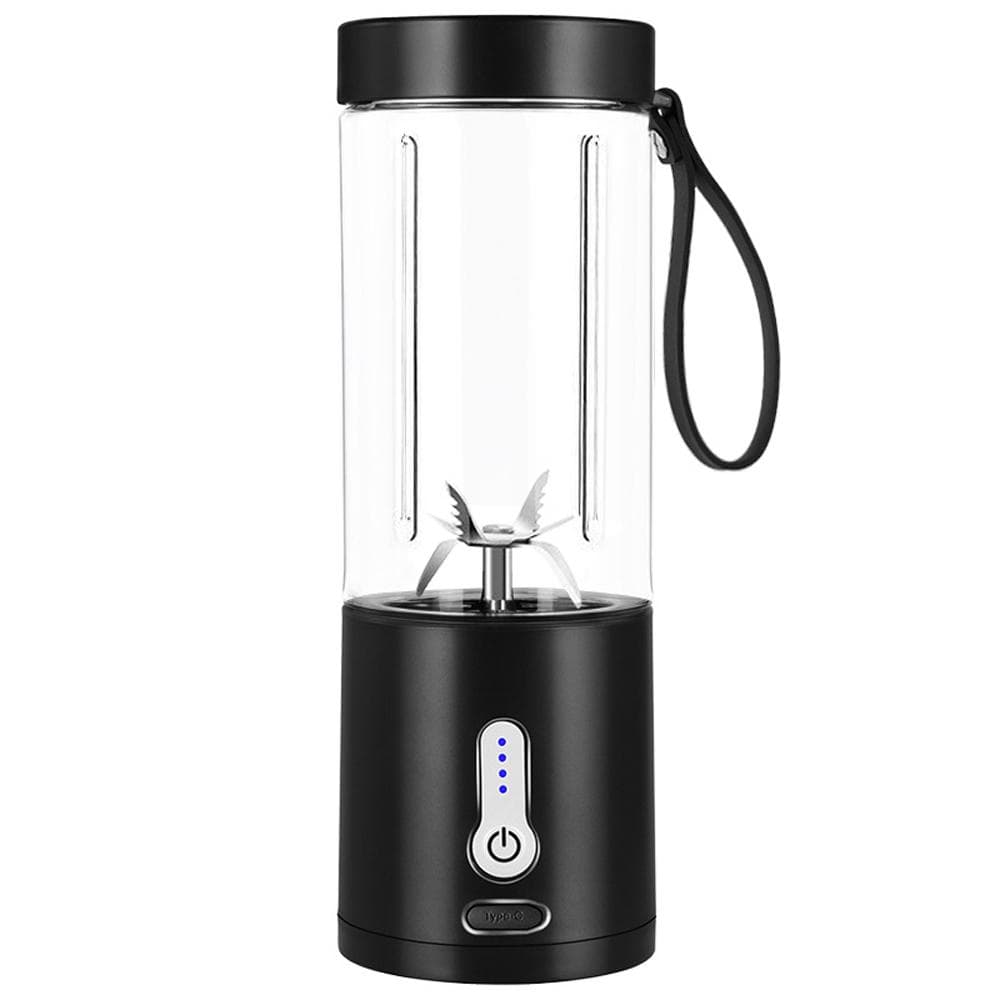Portable Blender Cup USB Electric Fruit Juicer Rechargeable Juice Mixer 530ml with 6 Blades for black