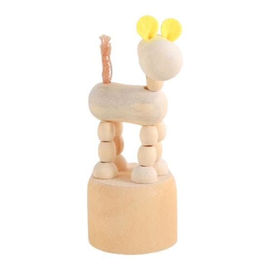 Practical Educational Sturdy Wooden Puppet Precisely Detail Ornament for Gifts