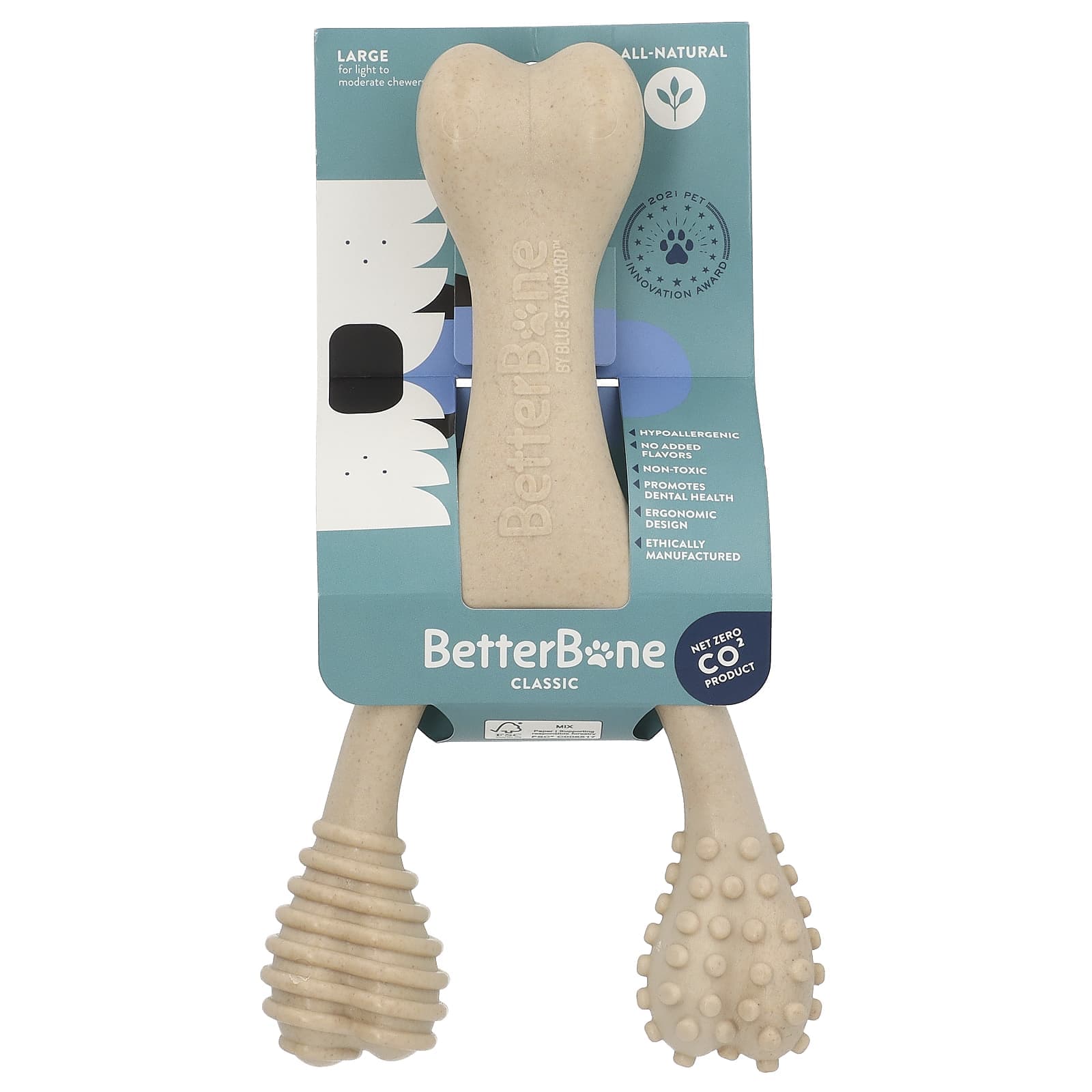 BetterBone, Classic Chewbone, large, 100% natural ingredients, 1 toy