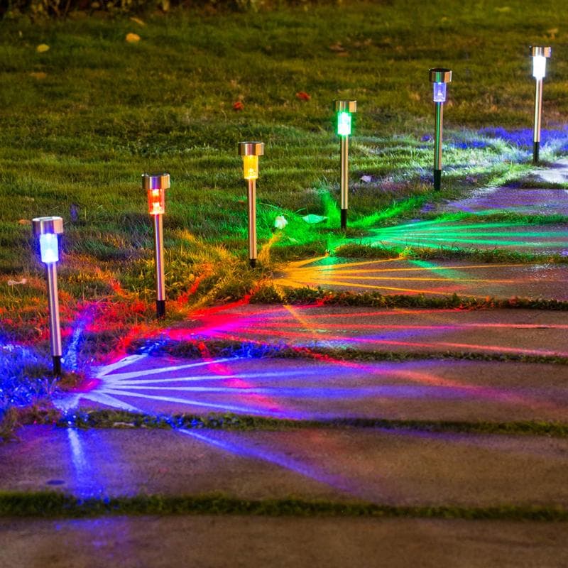 2-30PCS Outdoor Solar Garden Lawn Decoration Light Courtyard Viewing Light Ground Insertion Light Courtyard Path Projection Light Christmas Decoration Multicolour 10PCS