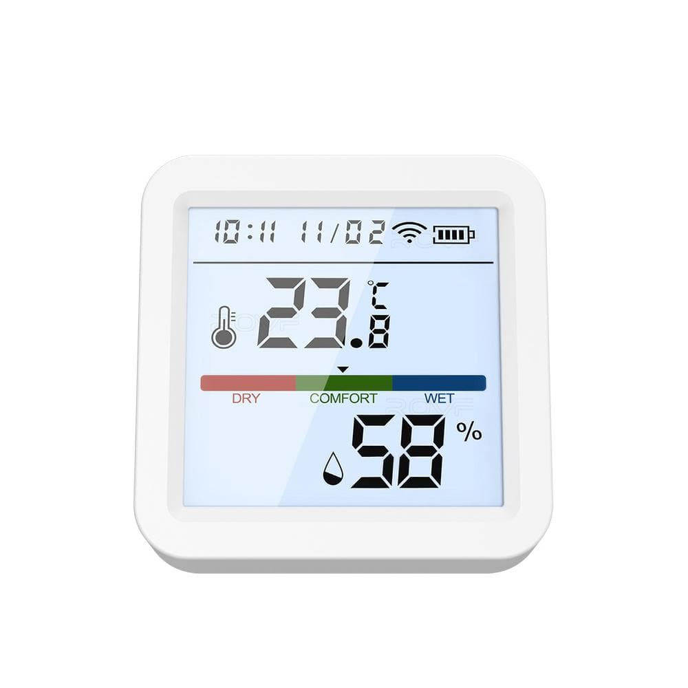 Tuya WiFi BT Dual-Mode Temperature Humidity Tester LCD Backlight Display Mobilephone APP Remotely multicolour