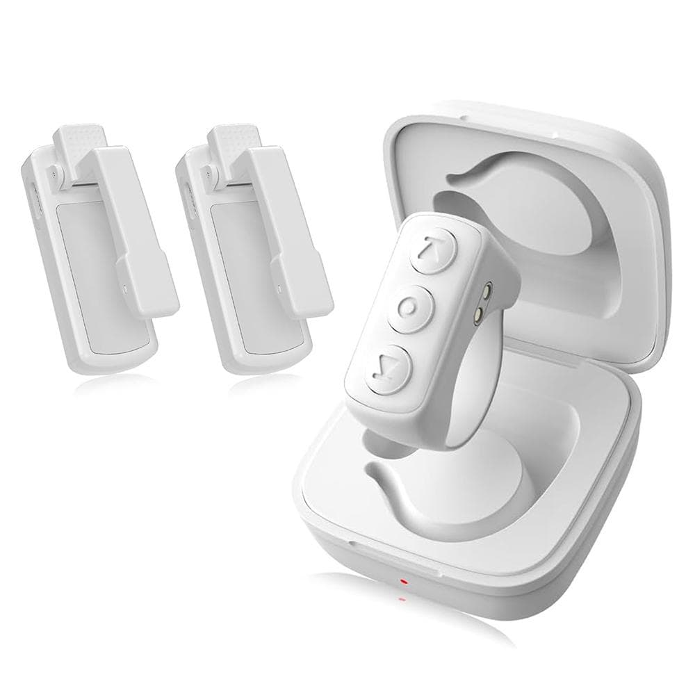 For Kindle Page Turner TikTok Scrolling Ring Remote Photo Clicker iPhone Remote Camera Control D07 Pro with 2 page turner white