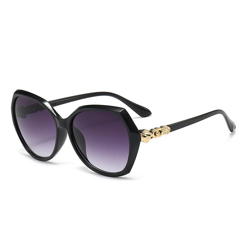 Women's Big Face Sunglasses Round Large Frame UV Protection Outdoor Driving Fashion Shades 432