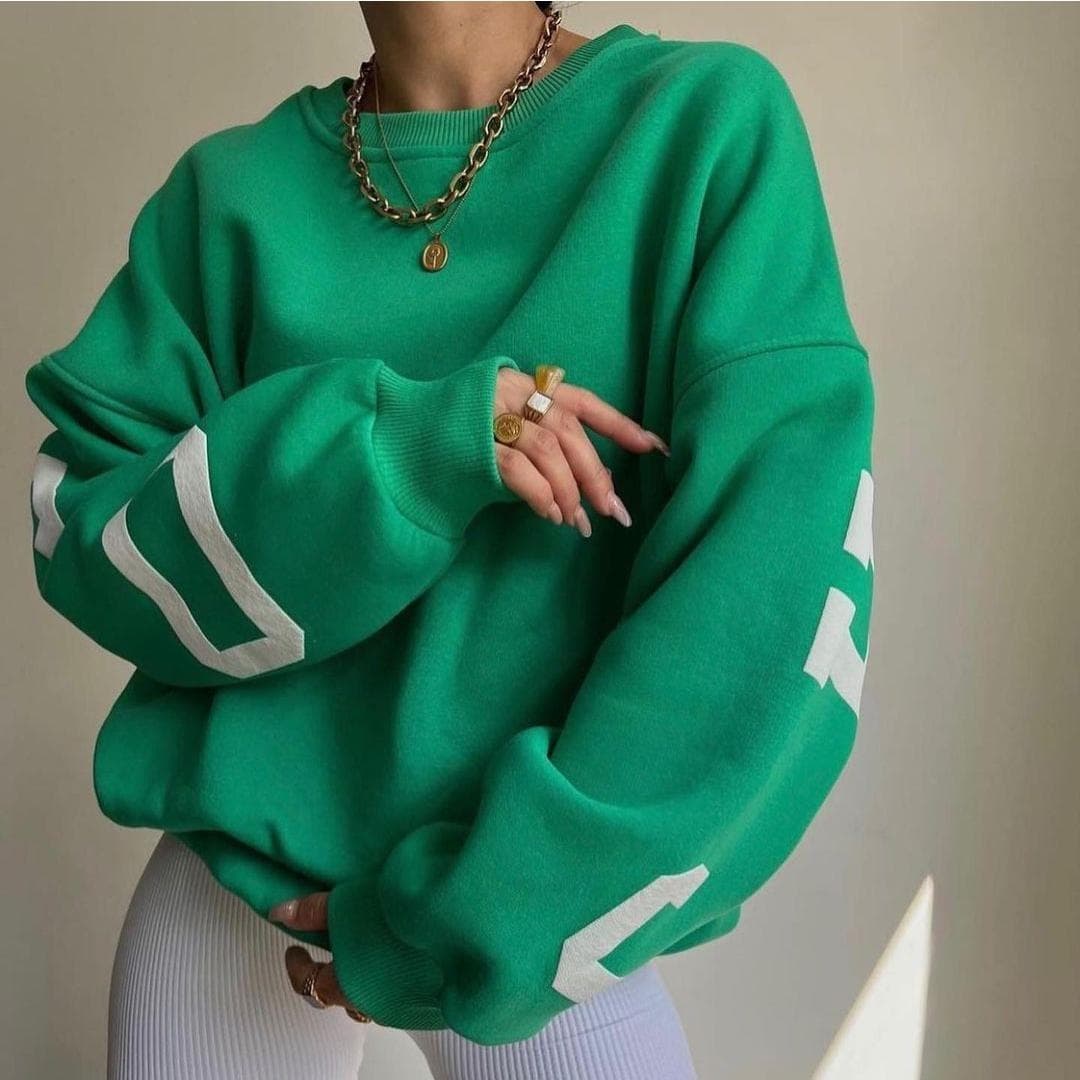 BITCED Women's Casual Fashion Print Thick Top Long Sleeve Hoodie 2XL