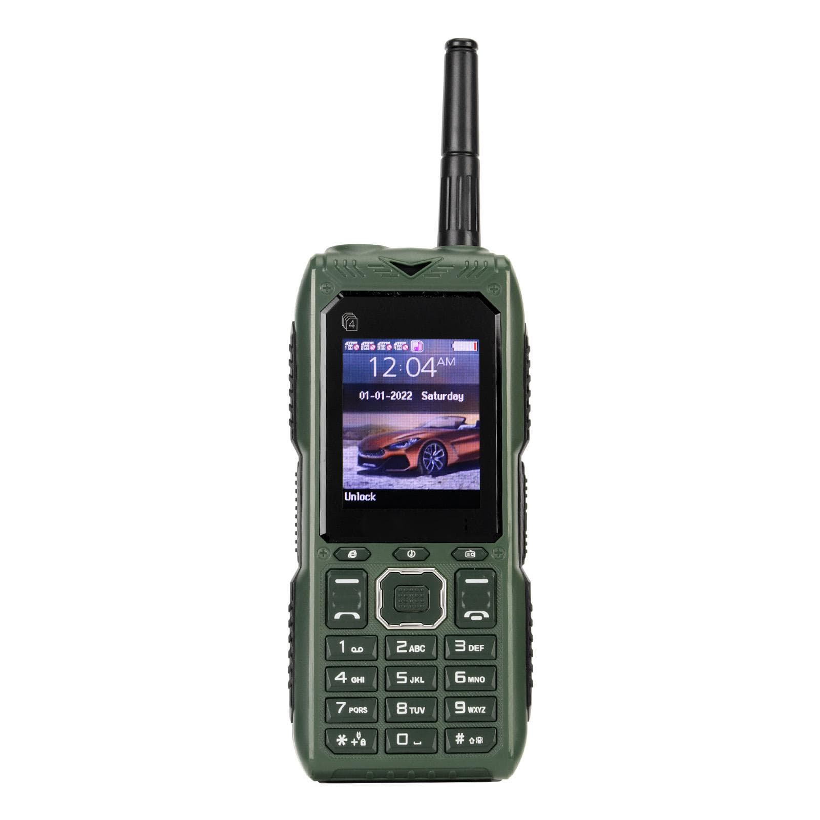 Unlocked Senior Cell Phone 2G Retro Four Card Four Standby 2400mAh Battery Big Button Mobile Phone US Plug green