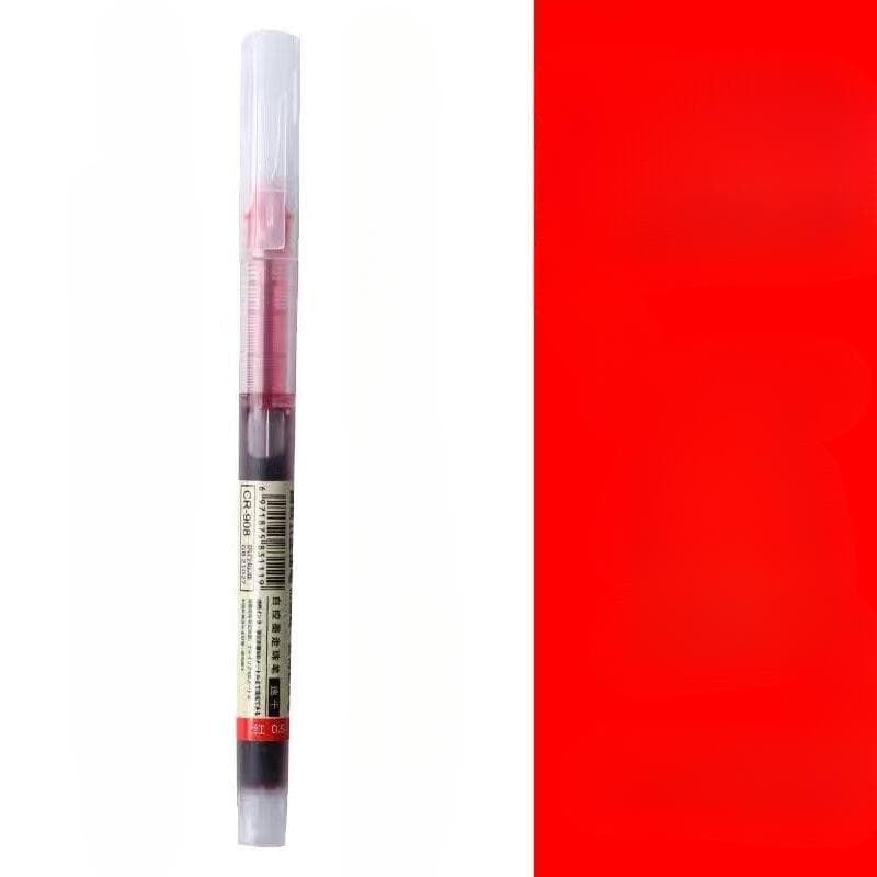 10-1Pcs/set High Quality Needle Type Gel Pens Straight Liquid Ballpoint Pen Kawaii Stationery School Office Supplies Writing 5Pcs red
