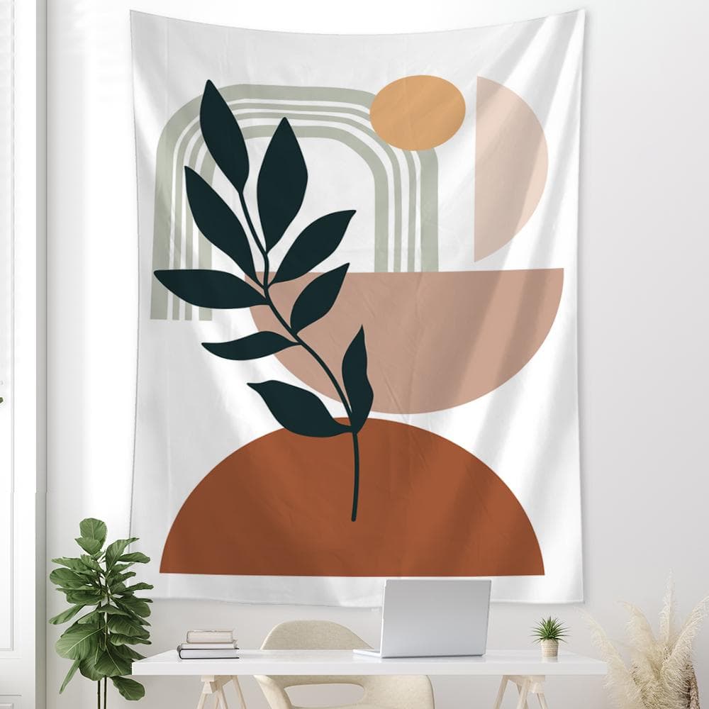 Abstract Illustration Tapestry Wall Hanging Witchcraft Mysterious Minimalist Hippie Background Cloth Home Decor 95x70cm