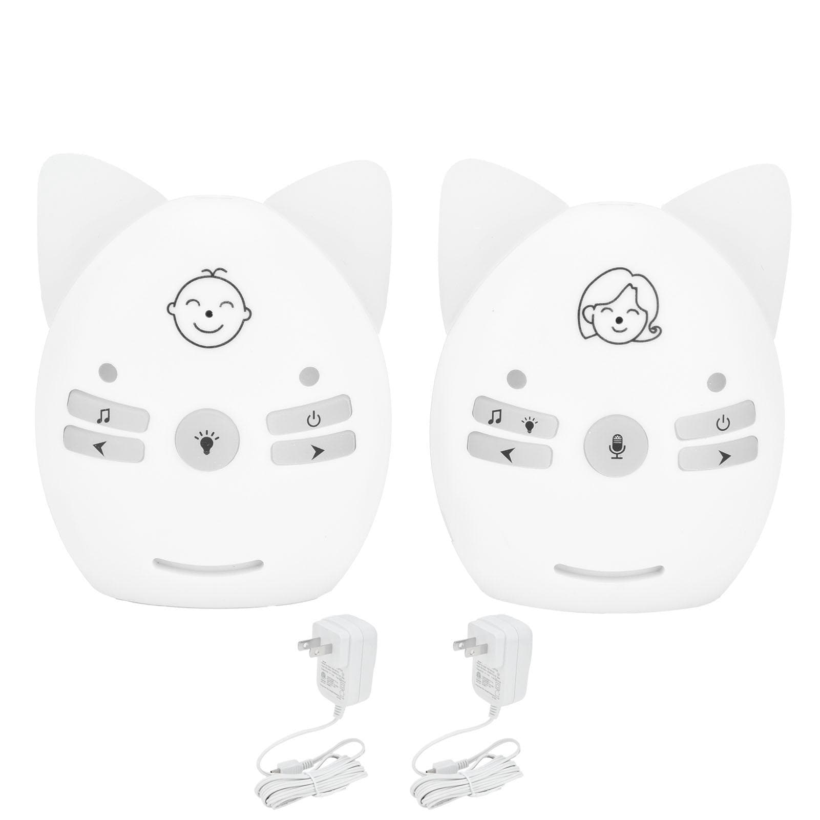 V30 Digital Audio Baby Monitor Portable Alarm Sensitive Wireless Two Way Baby Cry DetectorWhite US white