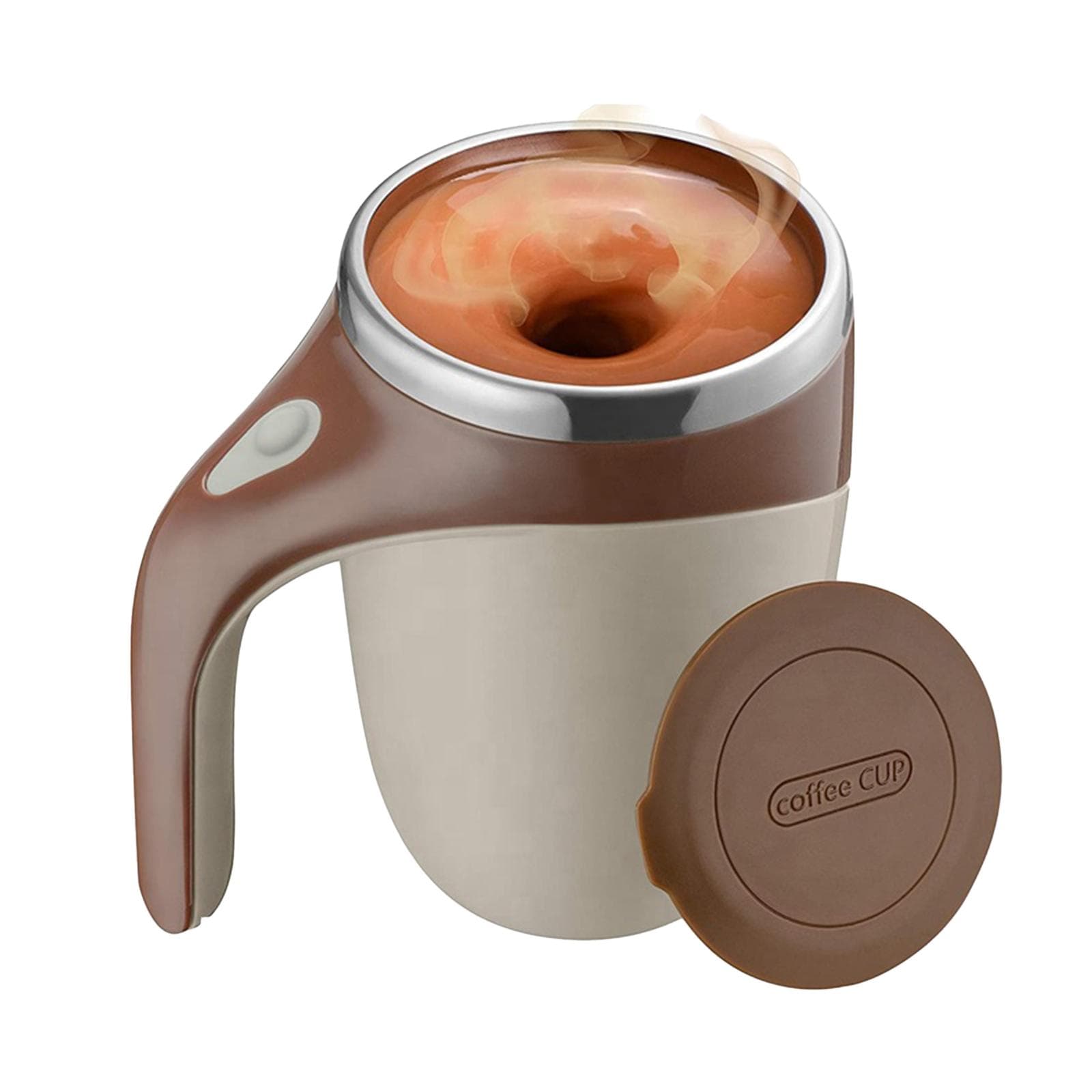 380mL Self Stirring Mug with Lid Automatic Magnetic Stirring Coffee Cup Electric Stainless Steel coffee