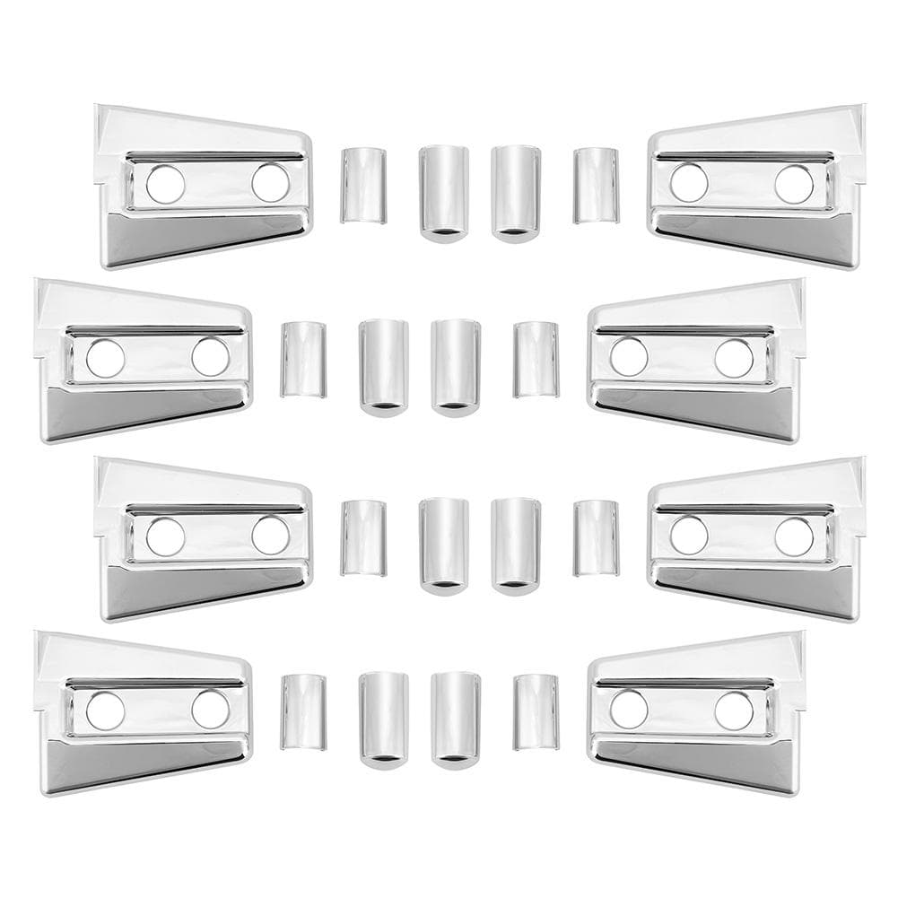 24PcsSet Door Hinge Cover Trim Silver Fit for Jeep Wrangler JK 20072017 (4 doors)
